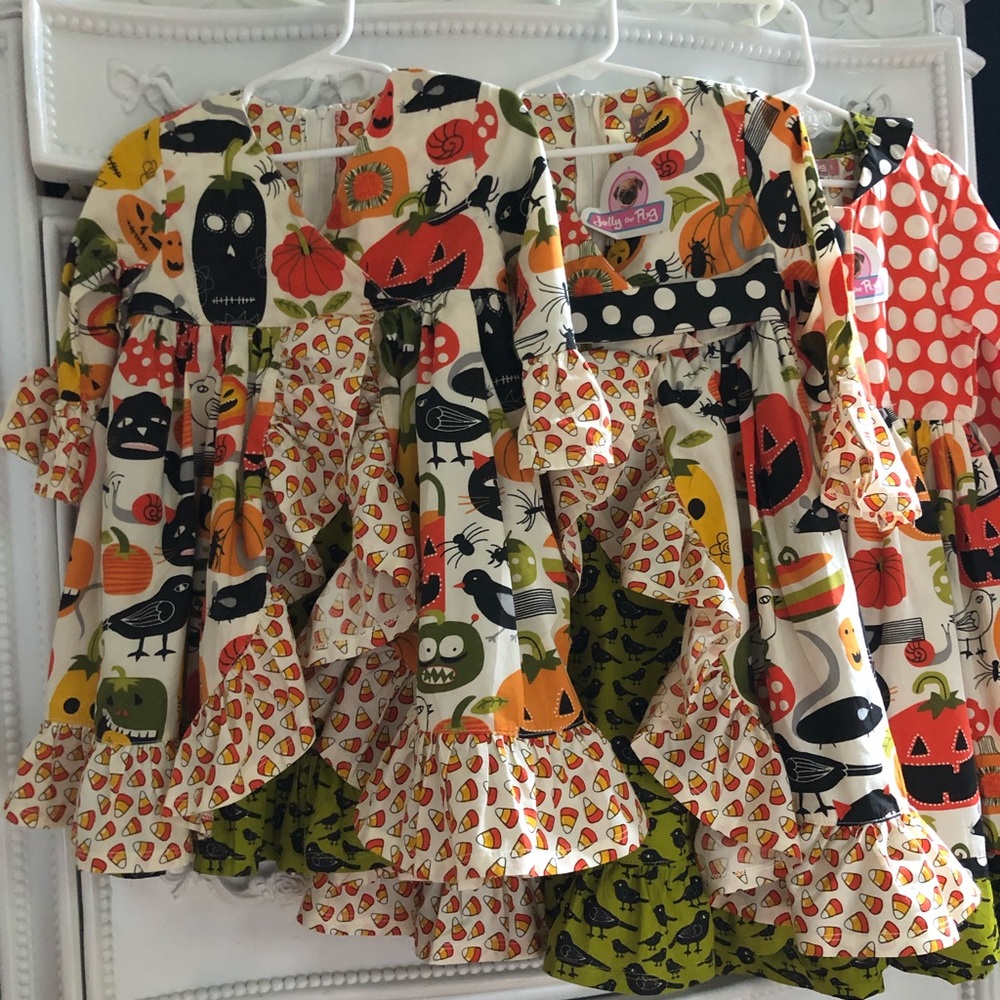 Match? Jelly The Pug Pumpkin Dress girls 2t Halloween